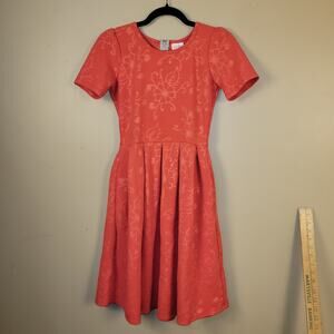 Lularoe Coral Amelia Fit and Flare Day Dress Size XS